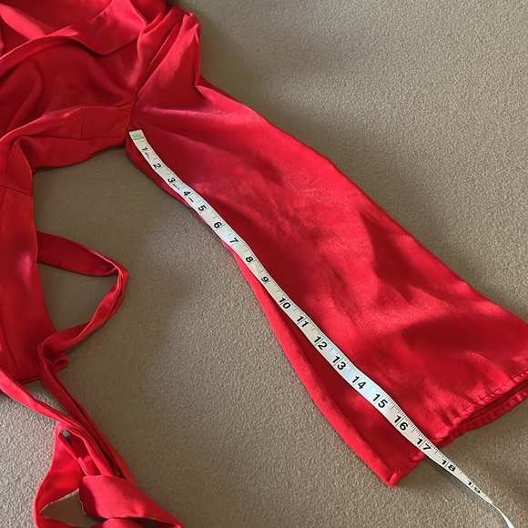 L'Academie Red Sexy Low Cut V “The Russell” Blouse- XS - Picture 12 of 14